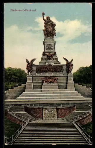 AK Niederwald-Denkmal, Vorderansicht