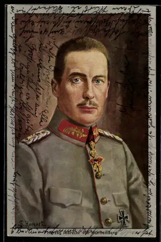 AK Herzog Albrecht von Württemberg im Porträt