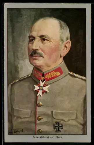 AK Generaloberst von Kluck in Uniform mit Orden