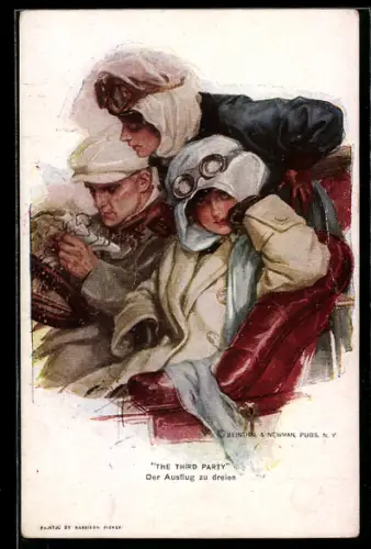 Künstler-AK Harrison Fisher: Der Ausflug zu dreien