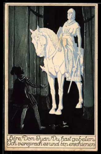 AK Wien, Mozart-Gemeinde, Komthur und Don Juan, Ritter zu Pferde