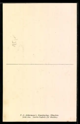 AK Mignon, Engel mit Laute, Goethe