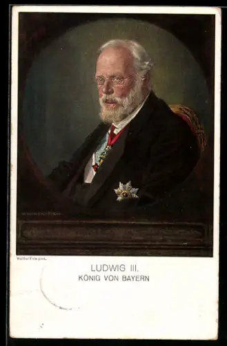 Künstler-AK König Ludwig III. von Bayern