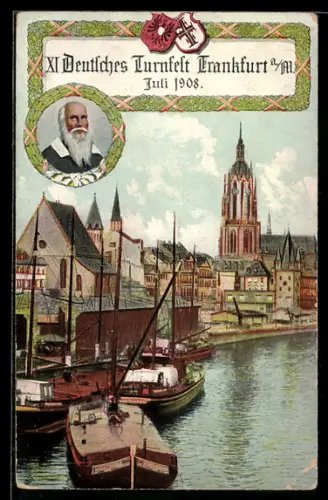 AK Frankfurt a. M., XI. Deutsches Turnfest 1908