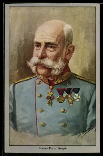 AK Kaiser Franz Josef I. von Österreich mit Uniform und Orden
