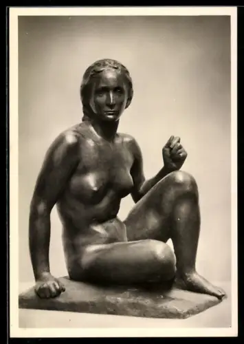 AK Plastikfigur Der Morgen des Künstlers Prof. Richard Scheibe