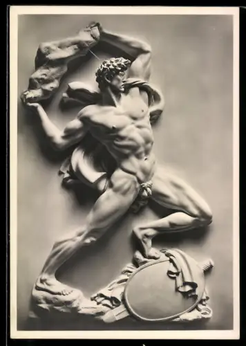 Künstler-AK Arno Breker: Männerskulptur Vergeltung