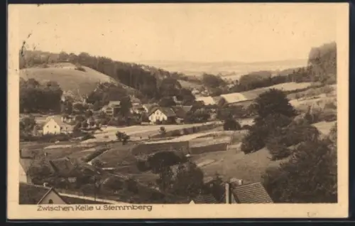 AK Berlebeck, Zwischen Kelle und Stemmberg, Blick von Berlebeck ins Lipper Land