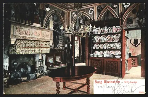 AK Burg Rheinstein, Rittersaal