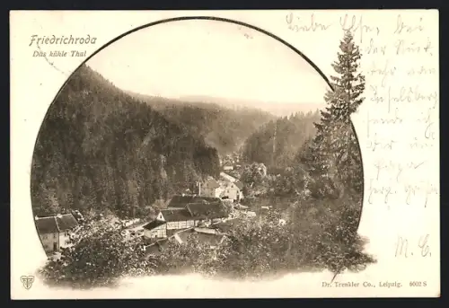AK Friedrichroda, Teilansicht, Das kühle Tal