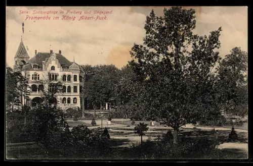 AK Freiberg, Promenade im König Albert-Park