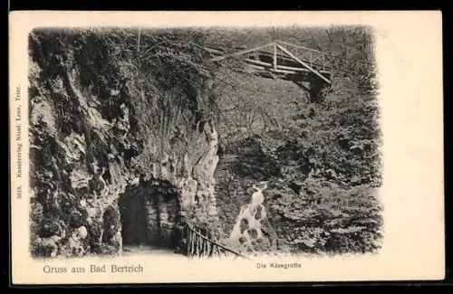 AK Bad Bertrich, Kissegrotte, Brücke