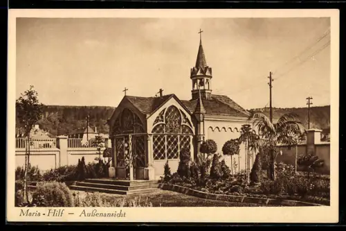 AK Trier, Gnadenkapelle Maria-Hilf, Aussenansicht, Ruhestätte Peter Friedhofen