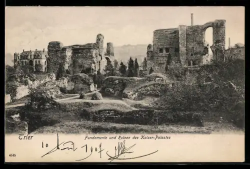 AK Trier, Fundamente und Ruinen des Kaiser-Palastes