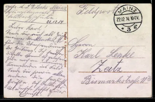 AK Mainz, Halteplatz, Stadthalle, Rheinbrücke