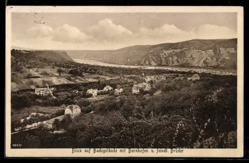 AK Bad Salzig a. Rh., Badegelände, Bornhofen, feindl. Brüder