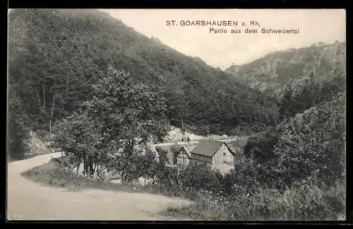 AK St. Goarshausen a. Rh., Partie aus dem Schweizertal