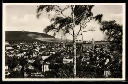 AK Annaberg, Stadtansicht mit Pöhlberg