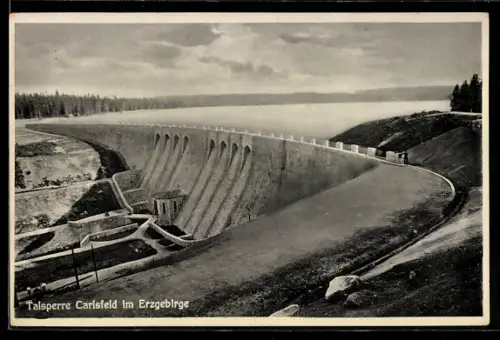 AK Carlsfeld /Erzgebirge, Talsperre Carlsfeld, Wilzschtalsperre