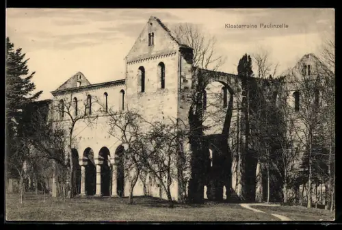 AK Paulinzelle, Klosterruine, Gasthaus Menger