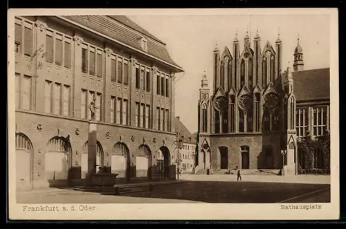 AK Frankfurt a. d. Oder, Rathausplatz
