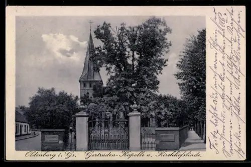 AK Oldenburg i. Gr., Gertruden-Kapelle, Kirchhofspforte