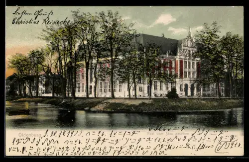 AK Oldenburg, Post vom Stau aus gesehen