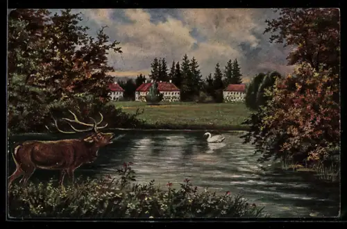 Künstler-AK Eisenach, Schloss Wilhelmsthal