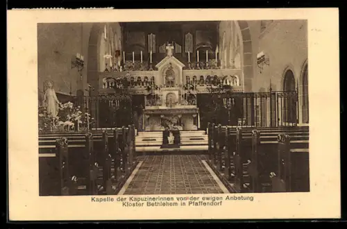 AK Pfaffendorf, Innenraum vom Kloster Bethlehem, Kapuzinerinnen von der ewigen Anbetung