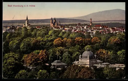 AK Bad Homburg, Teilansicht der Stadt