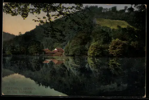 AK Bad Dürkheim, Forsthaus Isenach mit umliegendem Wald