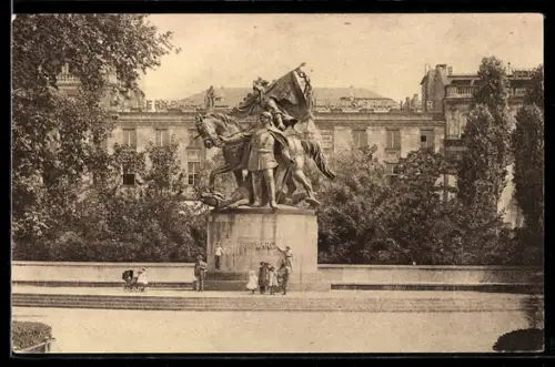 AK Frankfurt, am Bismarck-Denkmal