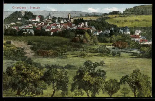 AK Ortenberg i. Hessen, Panorama der Ortschaft
