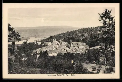 AK Ruwer /Trier, Totalansicht mit Umgebung