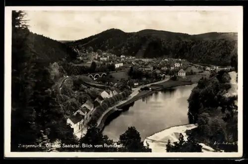 AK Ziegenrück, Blick vom Rundheil