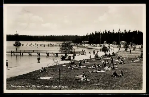 AK Neustädtel, Strandbad Filzteich