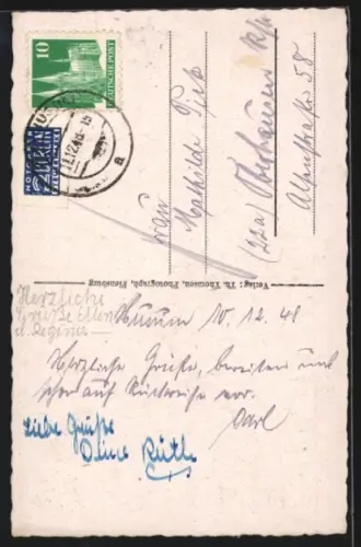 AK Husum, Rathaus und Marktbrunnen