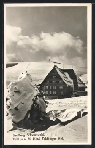 AK Feldberg /Schwarzwald, Hotel Feldberger Hof im Winter