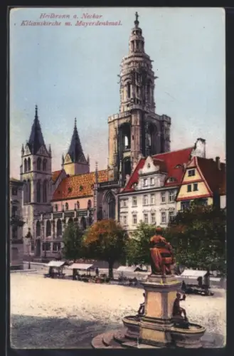 AK Heilbronn a. Neckar, Kilianskirche, Mayerdenkmal