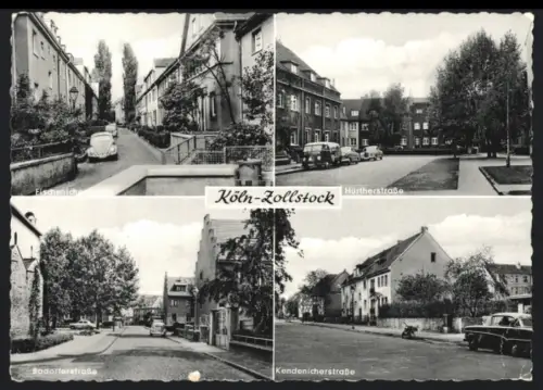 AK Köln-Zollstock, Fischenicherstrasse, Hürtherstrasse, Kendenicherstrasse, VW Käfer, VW Bus