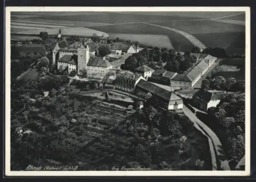 AK Allstedt /Helme, Schloss aus der Vogelschau