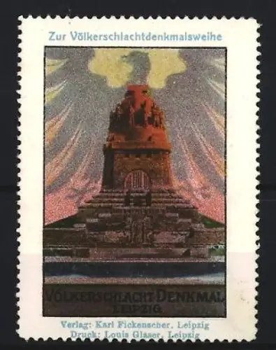 Reklamemarke Leipzig, Völkerschlachtdenkmal, Denkmalweihe 1913