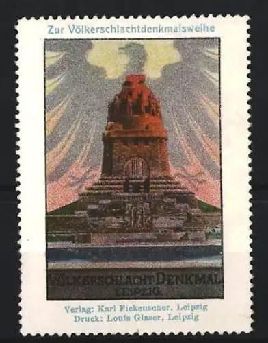Reklamemarke Leipzig, Völkerschlachtdenkmal, Denkmalsweihe 1913