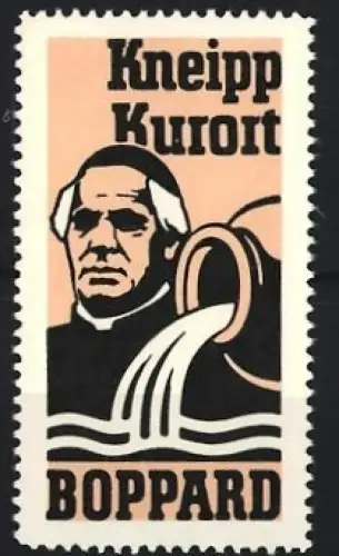 Reklamemarke Boppard, Kneipp Kurort, Porträt Sebastian Kneipp
