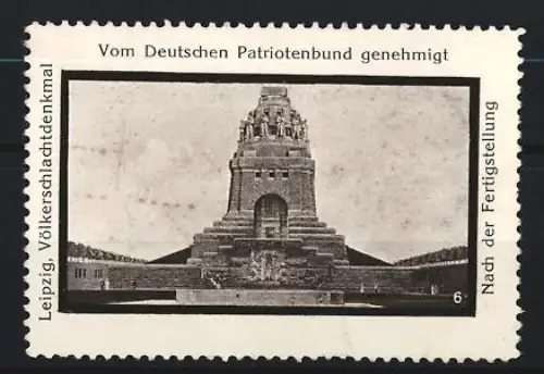 Reklamemarke Leipzig, Völkerschlachtdenkmal, Monument nach der Fertigstellung