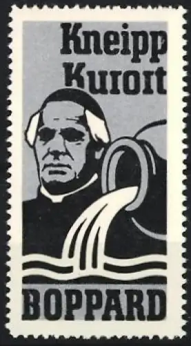 Reklamemarke Boppard, Kneipp Kurort, Portrait Sebastian Kneipp