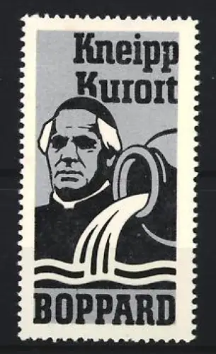 Reklamemarke Boppard, Kneipp Kurort, Porträt Sebastian Kneipp