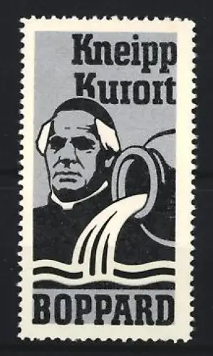 Reklamemarke Boppard, Kneipp Kurort, Porträt Sebastian Kneipp