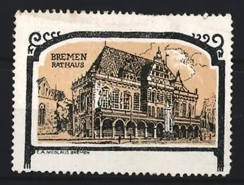 Reklamemarke Bremen, Ansicht vom Rathaus