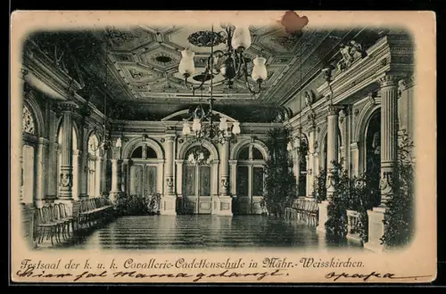 AK Mähr.-Weisskirchen, Festsaal der Kavallerie-Kadettenschule